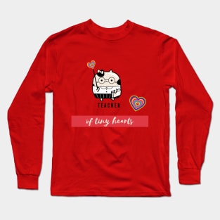 Teacher Of Tiny Hearts - Cute cat Long Sleeve T-Shirt